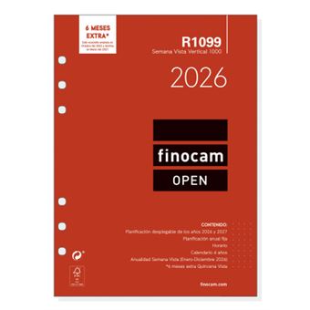 Recarga para Agenda Finocam 711520026 | Vermelho - 1