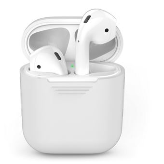 Capa protetora de silicone Antichoque WISETONY para Apple AirPods Branco - 1