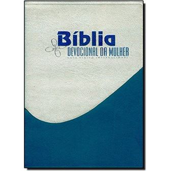 Bíblia Nvi Devocional Da Mulher - Capa Azul Claro Com Perola - 1