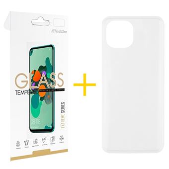 Pack 1 x Película de Vidro Temperado 2.5D + Capa skyhe  Apple iPhone 15 Silicone Liso Transparente Clear - 1