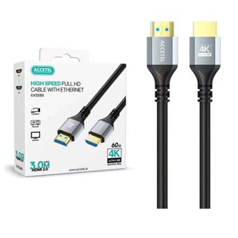 Cabo HDMI ACCETEL CV2330 | 60Hz | 8K Ultra HD | 3 m - Preto - 1