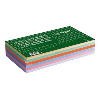 Bloco de Notas Autocolante Sigel BA100 | Azul, Verde, Laranja, Rosa, Branco, Amarelo - 1