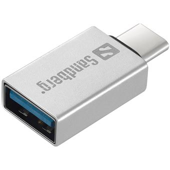 Hub de Interface Sandberg USB-C to USB 3.0 Dongle | Prateado - 1