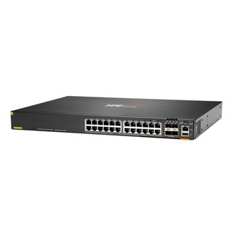 Switch de Rede HPE Aruba Networking CX 6200F 24G Class-4 PoE 4SFP 370W Switch - 1