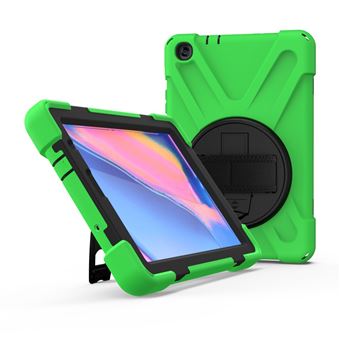 Capa Magunivers TPU X-Shape com Muleta Rotativa e Alça de Mão Verde para Samsung Galaxy Tab a 8.0 2019 com S Pen Sm-P200 - 1