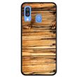 Capa Hapdey para Samsung Galaxy A40 2019 Design Madeira em Silicone Flexível e TPU Preto