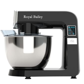 Batedeira Elétrica Royal Bailey HJ-1572 | 1800W | 110V-240V | 8L | Display LED Touch de 6 velocidades - Preto - 1