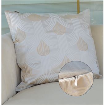 Capa de Almofada BOD HOME | Tecido Jacquard de Leque | Cinzento | 45x45cm - 1