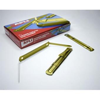 Fasteners prendedores de ouro Apli Caixa 50 - 1