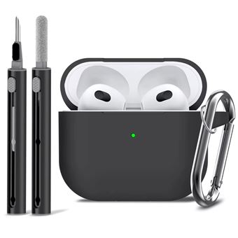 Kit de Limpeza e Capa em Silicone Antiimpacto para Apple AirPods Pro 1ª Ger | Preto - 1
