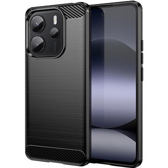 Capa de Gel TPU Tipo Carbono Preto Tumundosmartphone para Xiaomi Redmi Note 14 4G - 1