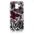 Capa TPU Magunivers macio flor rendas borboleta para Samsung Galaxy A6 (2018)