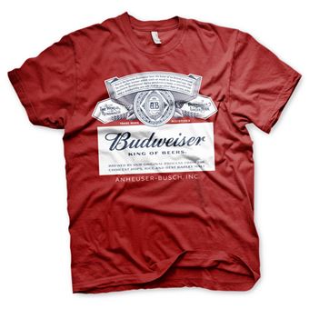 T-shirt Budweiser Label | S | Vermelho - 1