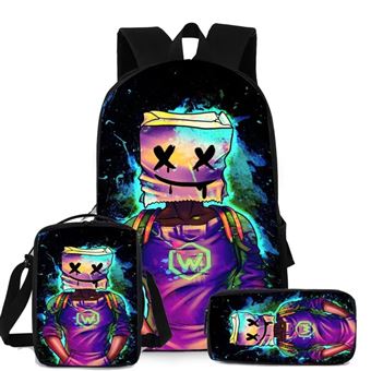 Mochila Escolar Infantil DreamWorks | Marshmello | 3 Peças | Multicolorido 3611 - 1