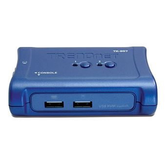 Chaveador Kvm Trendnet TK-207K | Azul - 1