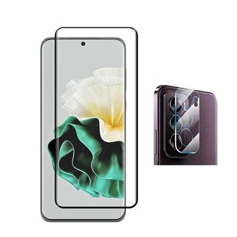 Vidro Temperado Premium Full Cover Curvado Phonecare para Oppo Reno12 Pro | Transparente/Preto - 1