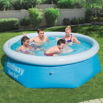 Piscina Insuflável Bestway Fast Set | 244x66 cm | Redonda - 1