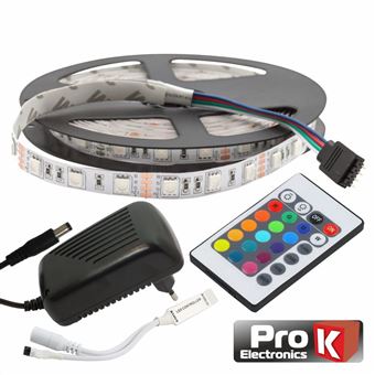 Kit Fita LEDs Prok Fita 300 LEDs 5050 12V 5M Rgb Comcontrol