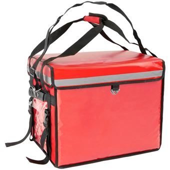 Mochila Isotérmica CityBAG | 45 x 35 x 33 cm | Vermelho | Para Churrascos e Entrega de Pedidos de Comida em Motocicleta ou Bicicleta - 1