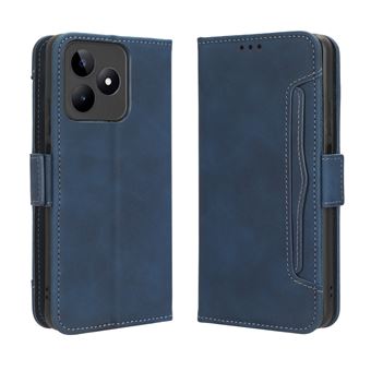 Capa FOXDOCK Protetora para Realme C51 4G | Suporte e Flip de couro PU | À Prova de Choque | Azul - 1