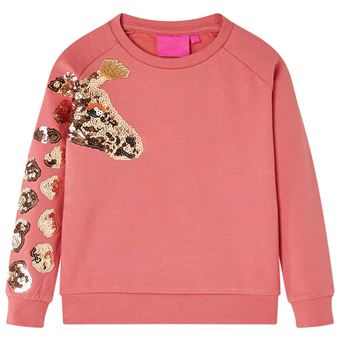 Sweatshirt para criança | vidaXL | rosa-velho 128 | 7 a 8 anos - 1