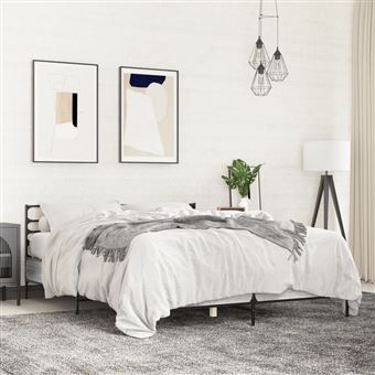 Estrutura de cama vidaXL | 120x190 cm | derivados madeira/metal - 1