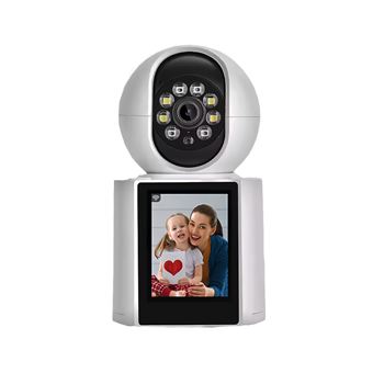 Câmara de Segurança Doméstica Klack para Interiores, monitor para bebés, áudio bidirecional, chamada com um só botão, WiFi de 360 graus - 1