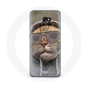 Capa Maniacase para Samsung Galaxy A5 Gato Com Capuz Foto Engraçada Animais - 1