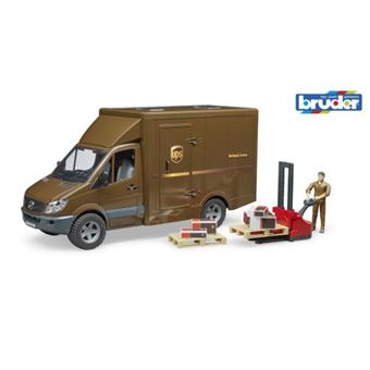 Carrinha de Entregas de Brincar Bruder Mercedes Benz Sprinter UPS com Figura e Acessórios