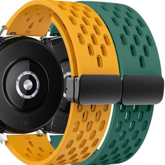 Pack Antiimpacto 2x Bracelete SnapFlow para Garmin Forerunner 265 | Amarelo e Verde - 1