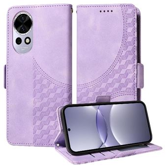 Capa FLOODKING para Huawei Nova 13 | Design Acolchoado | Couro PU Premium | Roxo - 1