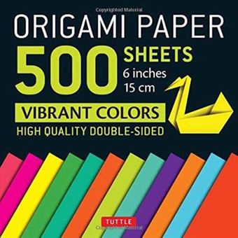 Origami Paper 500 Sheets Vibrant Colours 6 Inc 15 Cm Tuttle Origami Paper Highquality Doublesided Origami Sheets Printed With 12 Different Designs Instructions For 6 Projects Included - 1