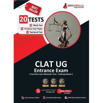 Clat Ug Exam Preparation Book 2023  8 Full Length Mock Tests 10 Sectional Tests And 2 Previous Year Papers 1800 Solved Questions With Free Access To Onlin - 1