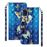 Capa Magunivers Pu Decoração de Ponto de Luz com Padrão Magnético Borboleta para Samsung Galaxy A21S_0
