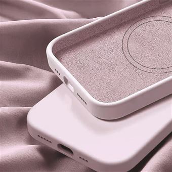 Capa de silicone com MagSafe para iPhone 15 Pro – Rosa-claro