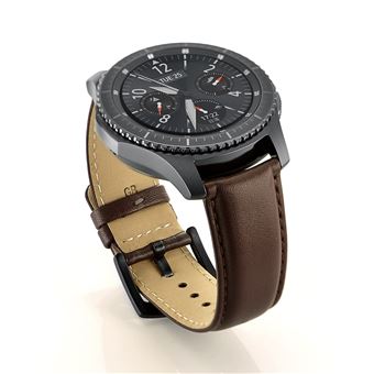 Pulseira de Couro Genuíno Magunivers | Alça | Castanho Escuro| para Samsung Gear S3 Classic/Gear S3 Frontier - 1