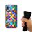 Capa Hapdey para Samsung Galaxy A40 2019 Design Mosaico Gráfico em Silicone Flexível e TPU Preto_3