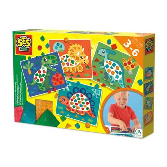 Eu Aprendo a Fazer Dinossauros Mosaicos Autocolantes SES Hobby 14830 - 1
