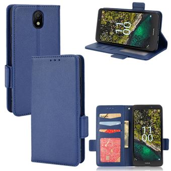 Capa FOXDOCK para Nokia C100 | Prova de Choque | Magnética| TPU | Suporte para Cartão | Azul - 1