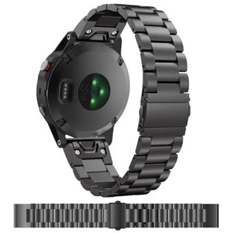 Bracelete em Aço Inoxidável Antiimpacto para Garmin Fenix 7X Pro Sapphire Solar | Preto - 1