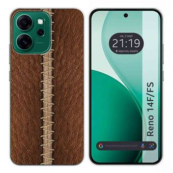 Capa Tumundosmartphone de silicone para Oppo Reno 14 FS / 14FS 5G | Design de couro 01 Desenhos - 1