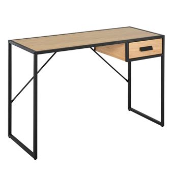 Secretária de Escritório HomCom | Gaveta | Projeto Compacto | Retro | 110x45x76 | Madeira - 1