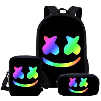 Mochila Escolar Infantil DreamWorks | Marshmello | 3 Peças | Multicolorido 3612 - 1
