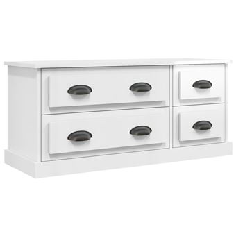 Móvel de TV vidaXL | 100x35,5x45 cm | derivados Madeira Branco brilhante - 1