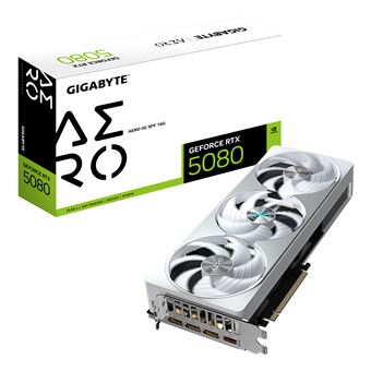 Placa de Vídeo GIGABYTE GeForce RTX 5080 AERO OC SFF 16G | Branco - 1