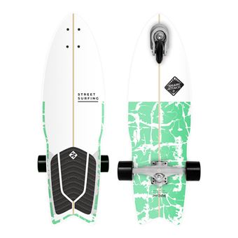 Longboard Street Surfing Shark Attack | 30'' | Psycho Green - 1