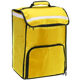 Mochila Isotérmica PrimeMatik | 34 x 47 x 25 cm | Amarela | Para Churrascos e Entrega de Pedidos de Comida em Motocicleta ou Bicicleta - 1