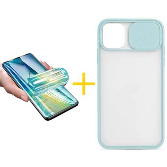 Pack 1 x Película de Hidrogel + Capa Accetel Apple iphone 11 Pro Max | Gel Proteção Câmara - Verde Água - 1