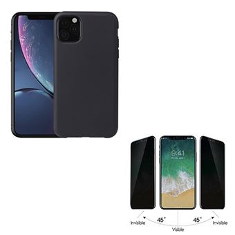 Kit Película de Vidro Phonecare Anti-Spy com Capa Silicone Liquidopara iPhone 11 Pro Max - Preto - 1