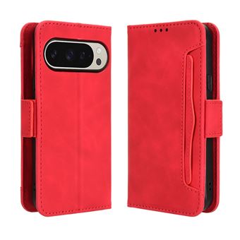 Capa FOXDOCK Protetora para Google Pixel 10 Pro XL | Suporte e Flip de couro PU | À Prova de Choque | Vermelho - 1